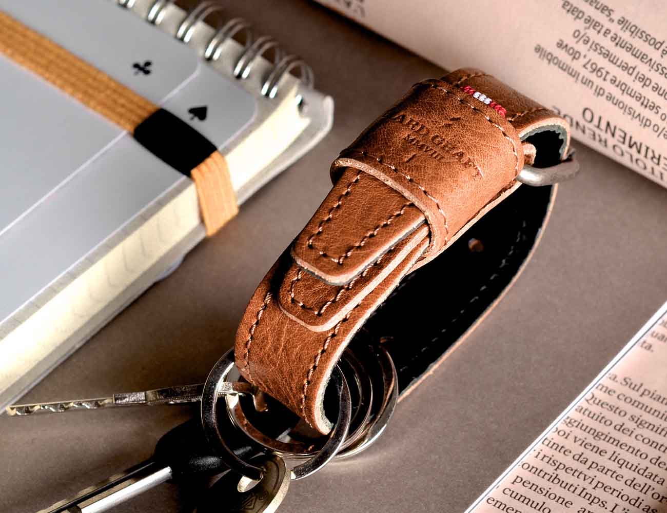 hardgraft Key Belt veg-tan leather EDC accessory is elegant and fits all your keys
