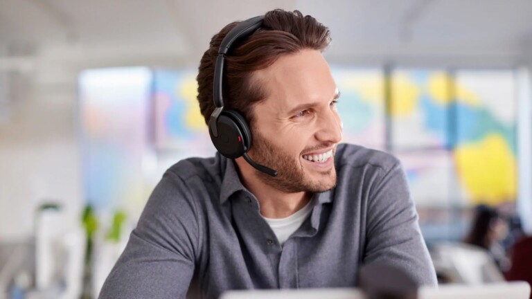 Jabra Evolve2 65 Flex stereo headset offers professional level audio for anywhere work