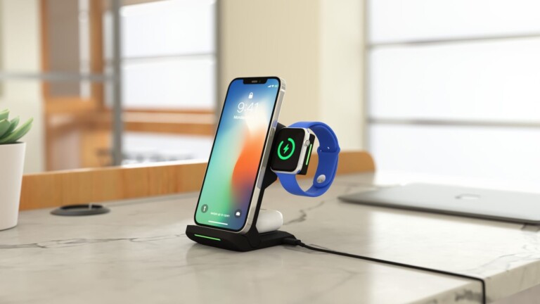 STM ChargeTree Go portable 3-in-1 wireless charger powers device at home or on the go