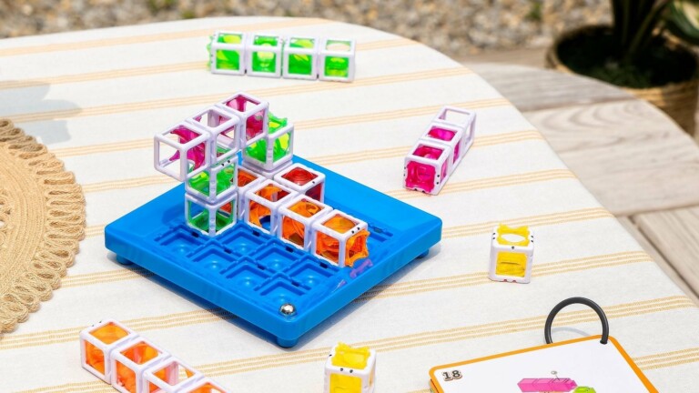 ThinkFun Gravity Maze Builder board game helps kids strengthen spatial awareness skills