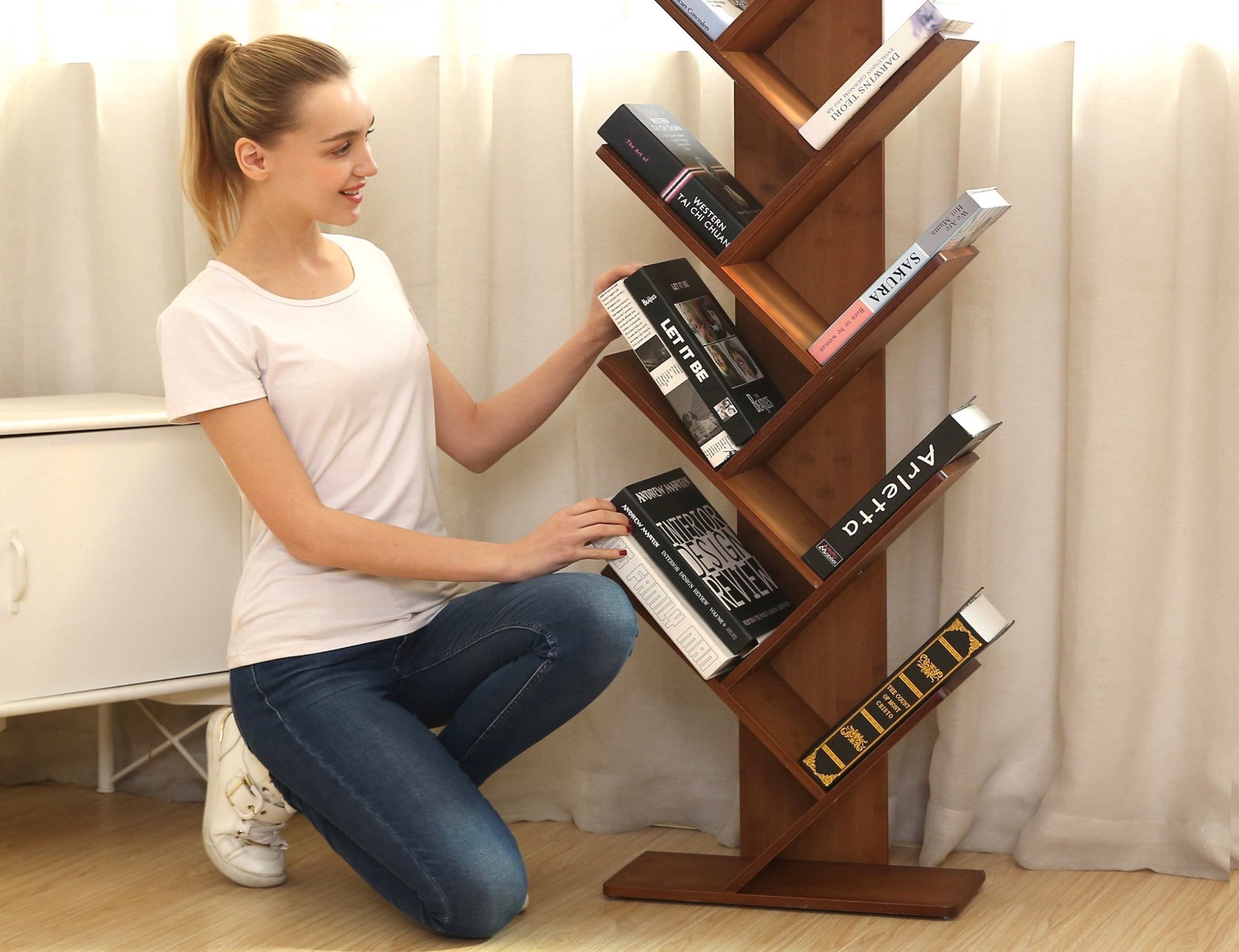 UNICOO Bamboo Tree Bookcase