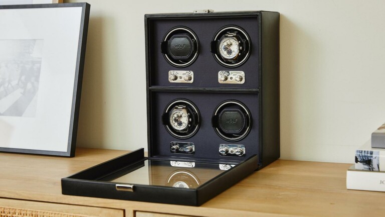 WOLF Heritage 4-Piece Watch Winder preserves and protects your automatic watches